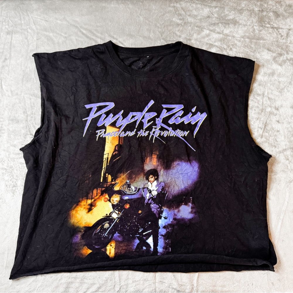 Purple Rain Graphic Tee - Black
